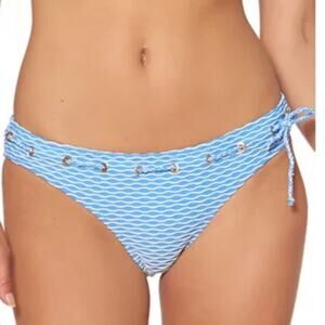 Jessica Simpson Twiggy Stripe Hipster Swim Bottom